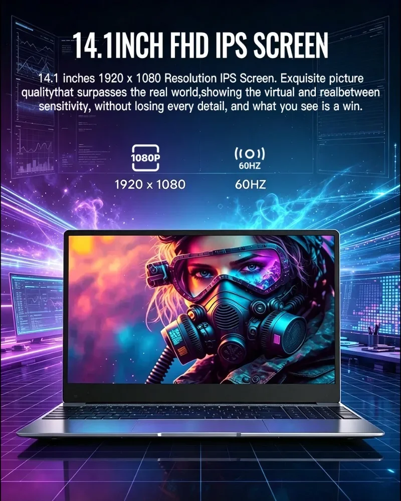 14.1 Inch Portable Gaming Lapt - Pc Gaming Ram 32Gb 评论和价格