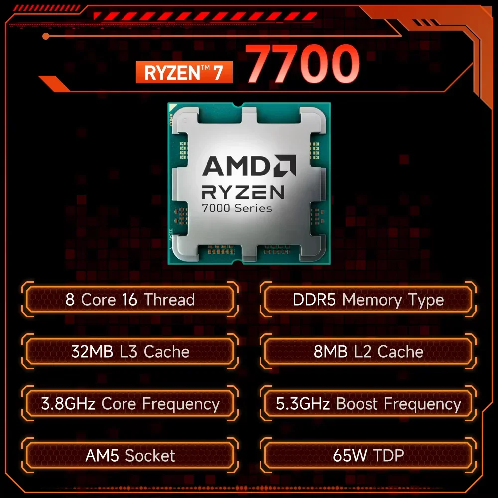 AMD R7 7700 Ryzen 7 7700 Budge - Pc Gaming Amd Ryzen 7 评论和价格