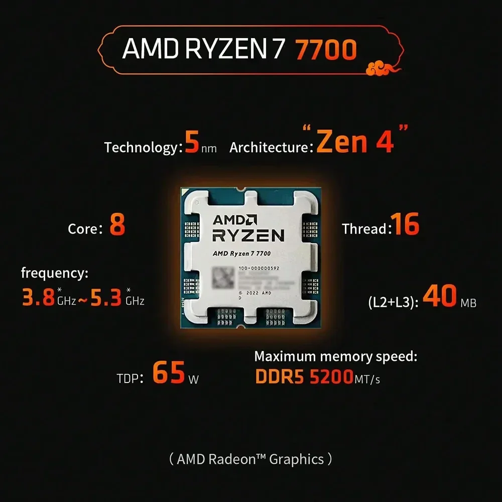AMD R7 7700 Ryzen 7 7700 Budge - Pc Gaming Amd Ryzen 7 评论和价格