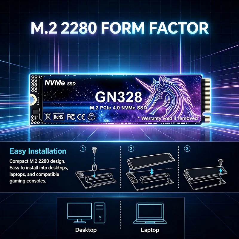 PCIe4 NVMe SSD GN328 M.2 500GB - Pc Gaming Second 评论和价格