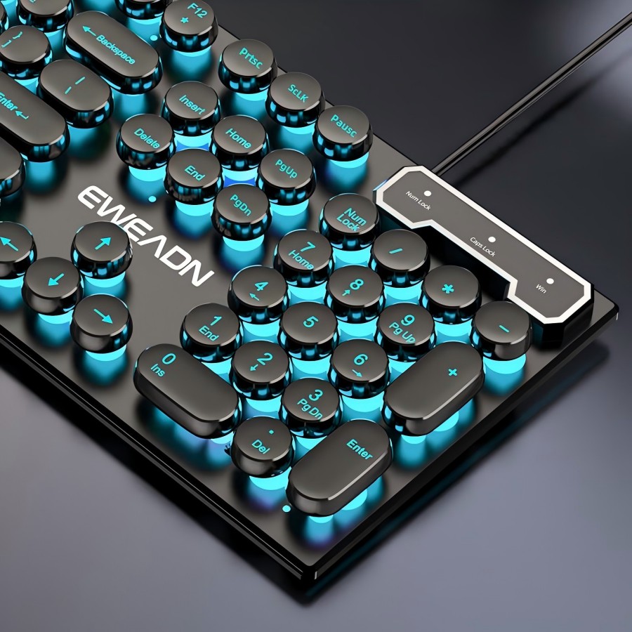 EWEADN Typewriter Gaming Keybo - Pc Gaming Handheld 评论和价格