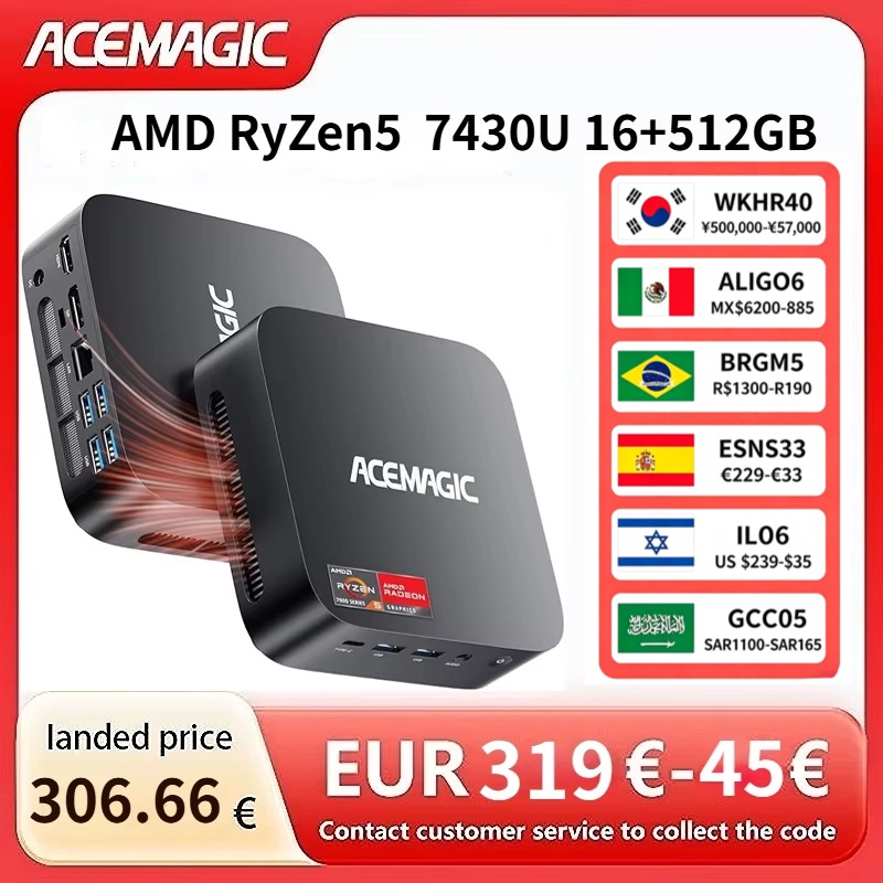 ACEMAGIC AMD Ryzen 5 7430U Min - Pc Gaming Amd Ryzen 7 评论和价格
