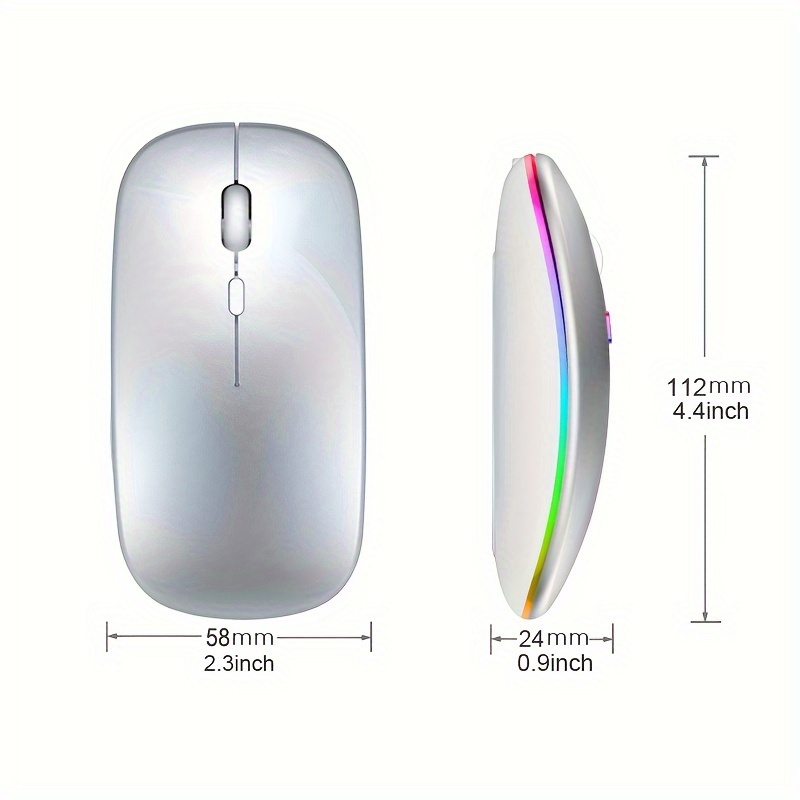 Wireless Mouse RGB Rechargeabl - Pc Gaming Handheld 评论和价格