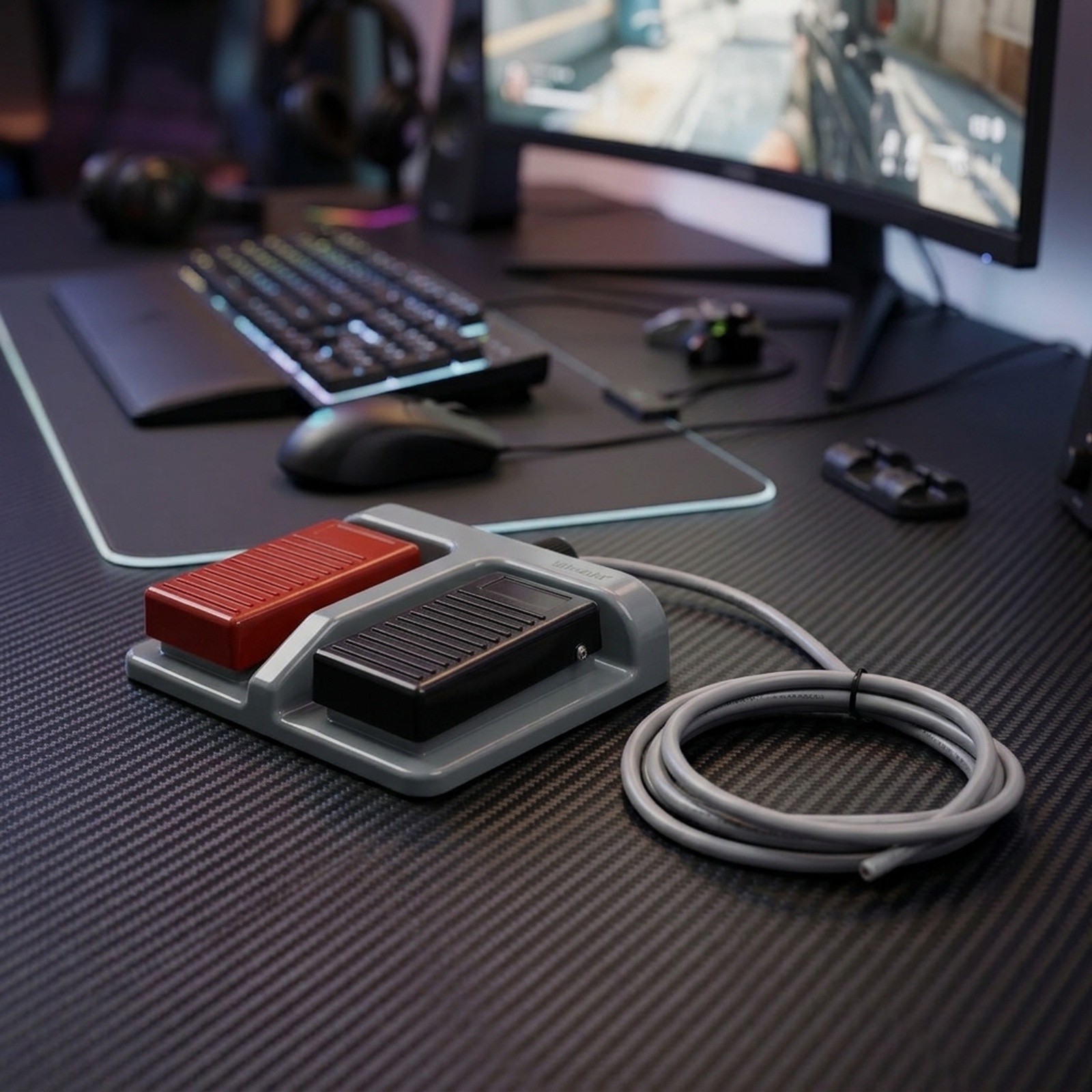 Red Black Dual Foot Switch Mom - Usb Foot Pedal Gaming 评论和价格