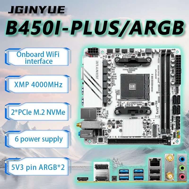 JGINYUE B450 ITX Motherboard S - Pc Gaming Xeon 评论和价格
