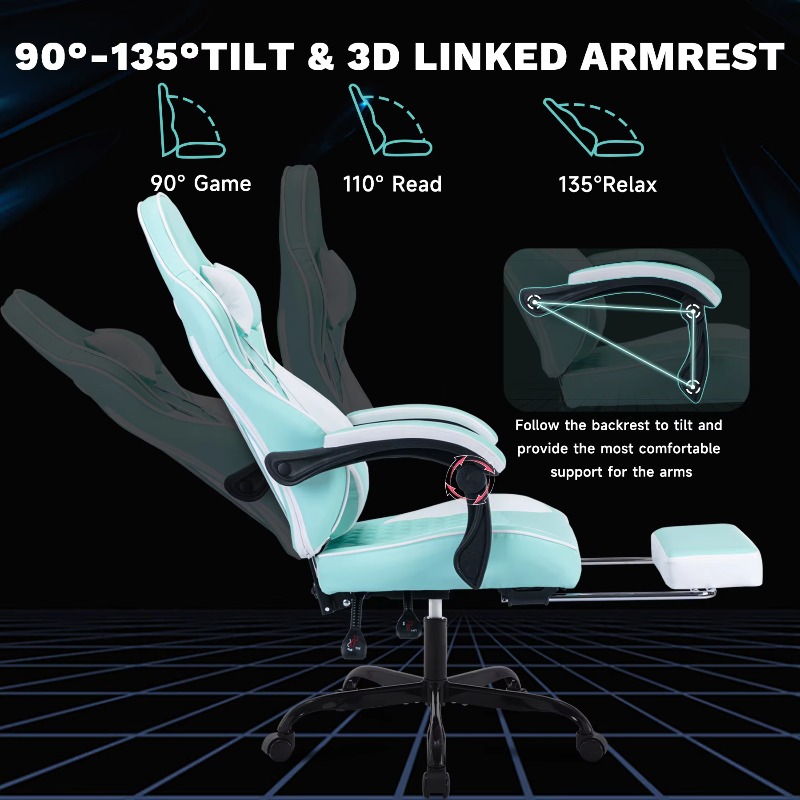 Gaming Chair With Massage Ergo - Pc Gaming Chair 评论和价格