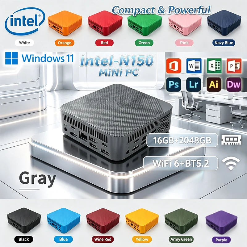 Intel N150 Mini PC Windows 11  - Pc Gaming Ram 32Gb 评论和价格
