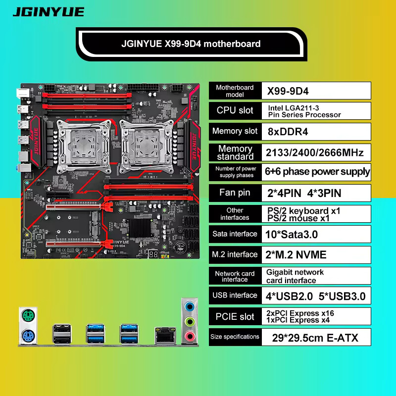 X99 Dual Motherboard CPU LGA 2 - Pc Gaming Xeon 评论和价格
